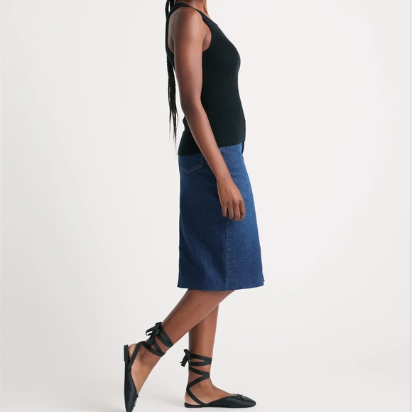 NEW Quince Feather Weight Cashmere Ribbed Tank Black Sz XS - Picture 2 of 11